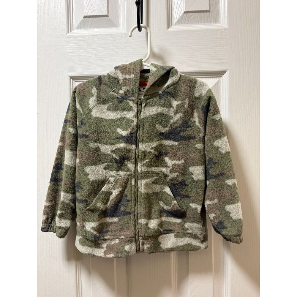 Athletic Works Toddler 3T Green Camo Fleece Zip Jacket